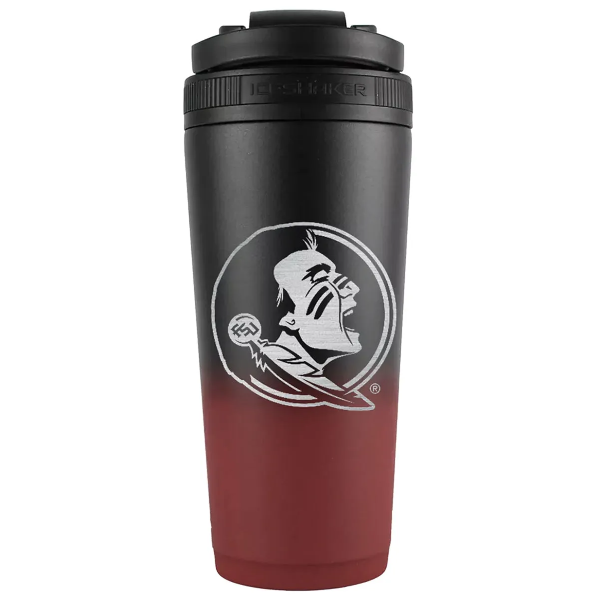 Wincraft Seminole Logo 26oz Stainless Steel Ice Shaker Bottle - Black/Garnet