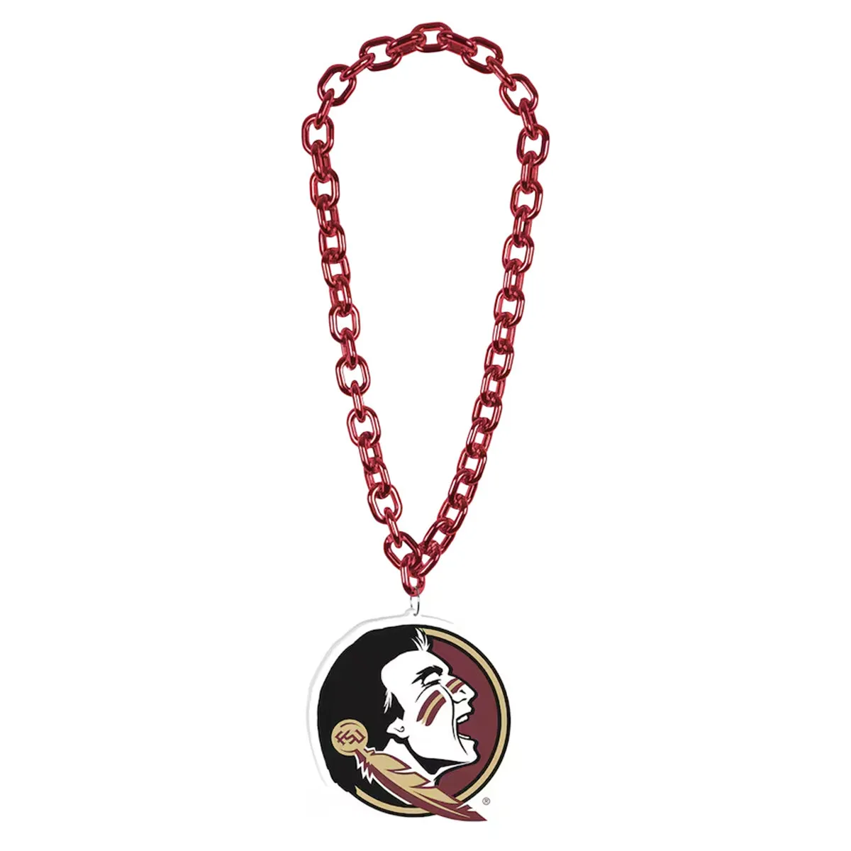 Wincraft Seminole Logo Big Chain Fan Necklace