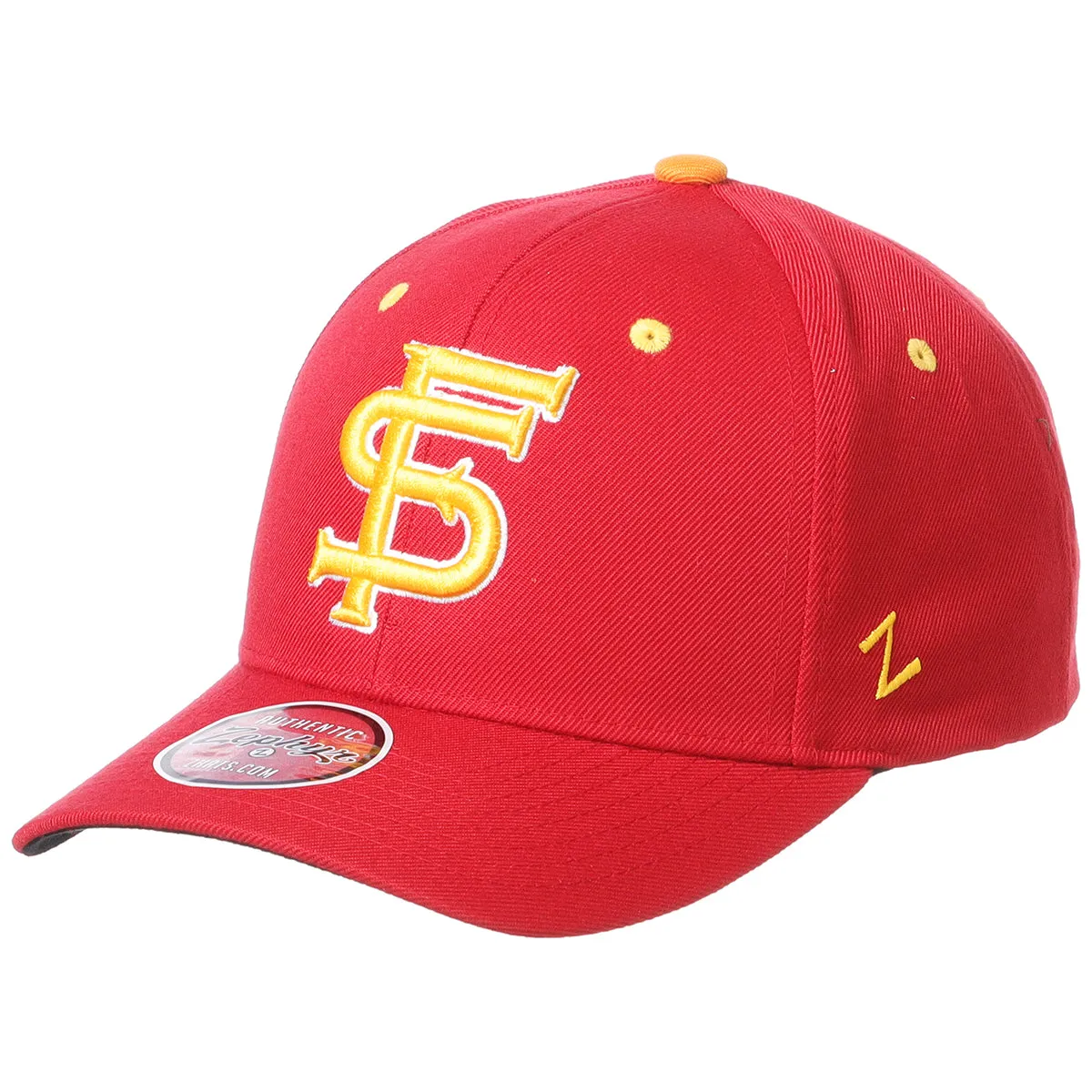 Zephyr College Vault Interlocking FS Competitor Adjustable Low Crown Adjustable Hat - Garnet